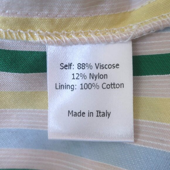 La Ligne Tracey Striped Midi Dress Yellow/Green Size Small - Picture 6 of 7